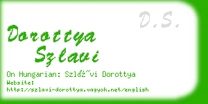 dorottya szlavi business card